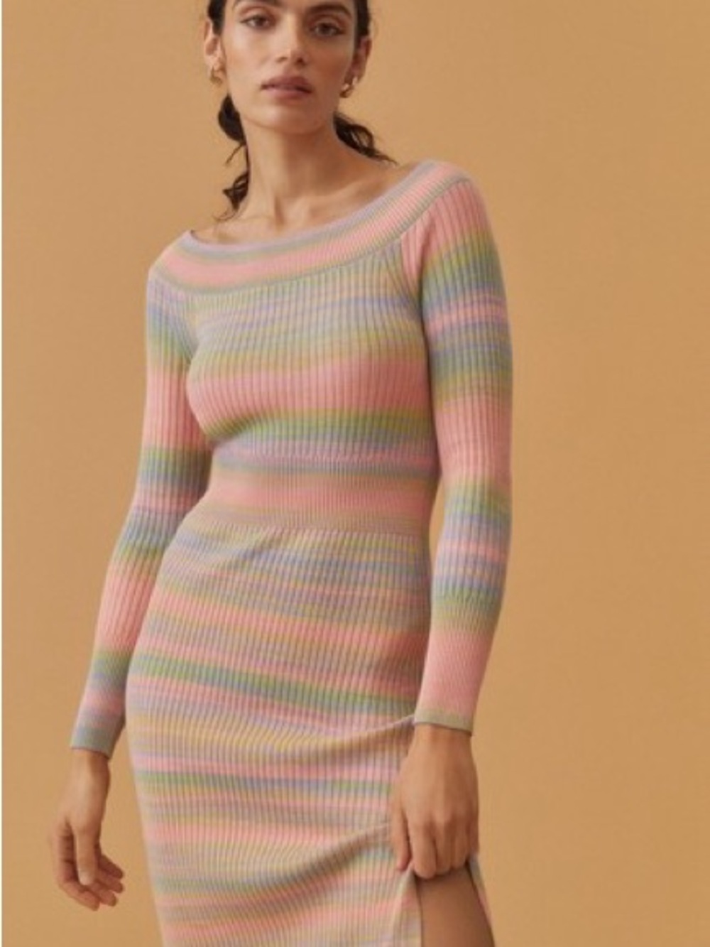 Anthropologie Daily Practice Long Sleeve Ribbed knit Bodycon Dress